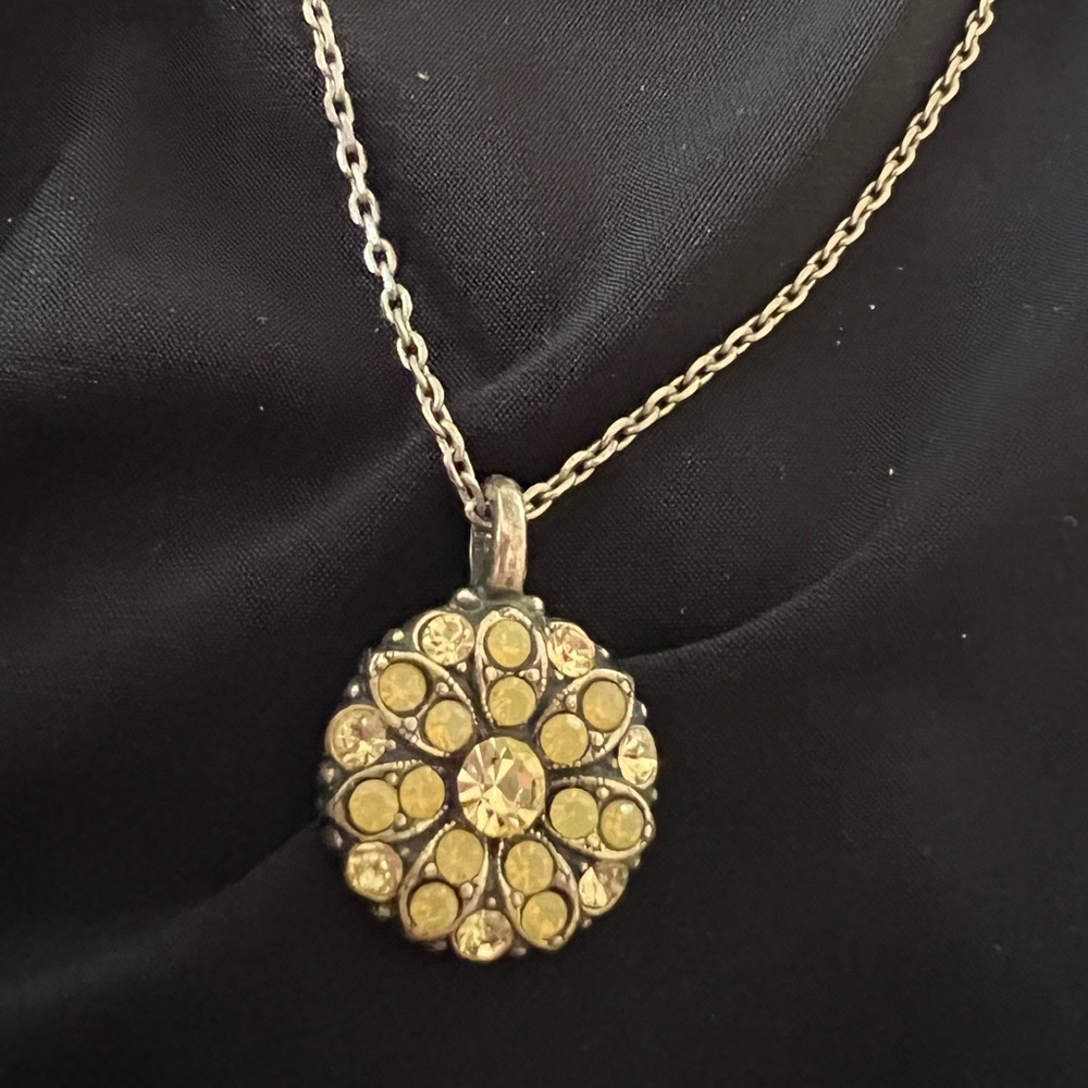 Mariana golden Swavorski crystal reversible necklace